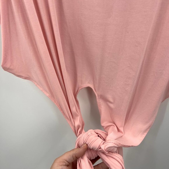 Fabletics Marissa Tie Up Tank Wrap Blouse Athleisure Light Pink NWT Plus 2XL - Picture 6 of 6